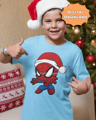 Spiderman Navideño Vector