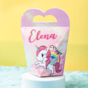 caja corazon unicornio personalizada - heart box