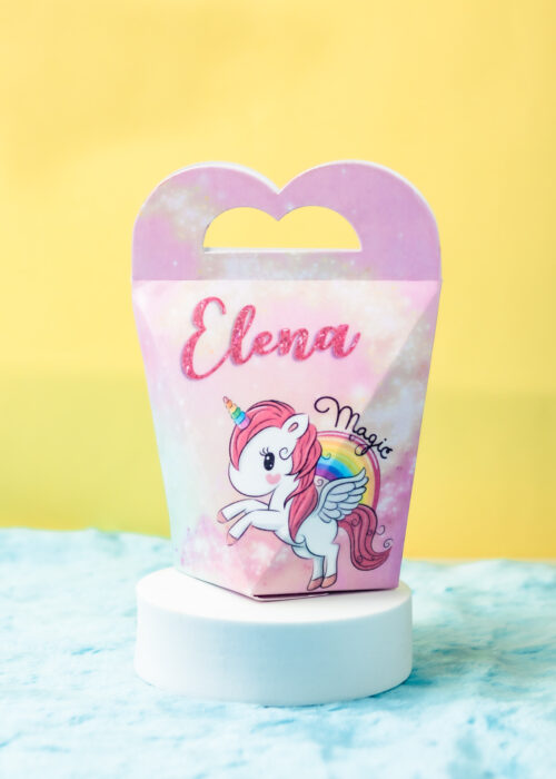 caja corazon unicornio personalizada - heart box