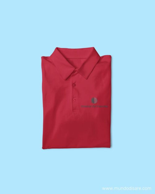 polo roja estampada