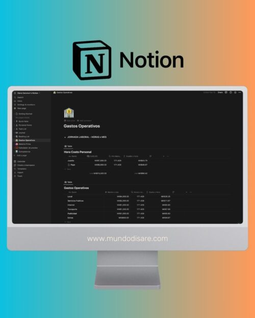 Calculadora de Precio Venta Unitario en Notion - Imagen 3