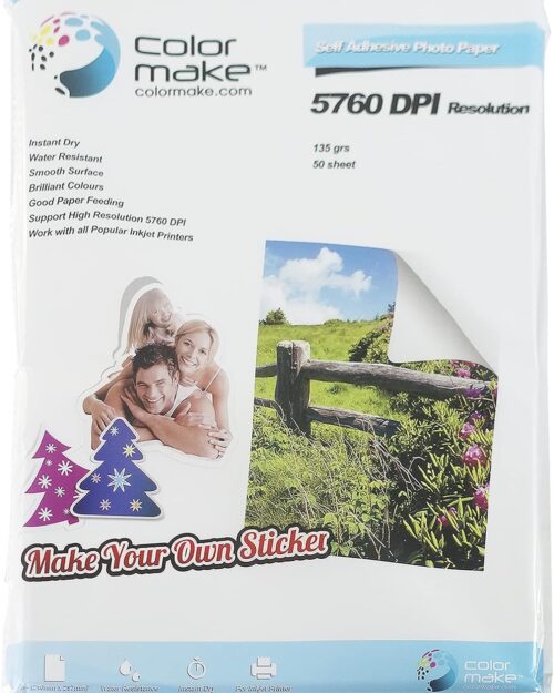 Color Make - Papel Fotográfico Adhesivo Glossy
