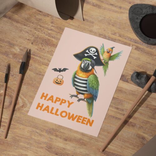 Tarjeta imprimible de Halloween Mascotas - Imagen 3